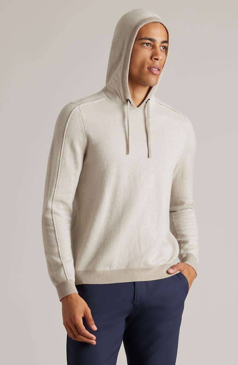 Rhone Emerson Knit Wool & Cashmere Hoodie, Alternate, color, Stone Heather