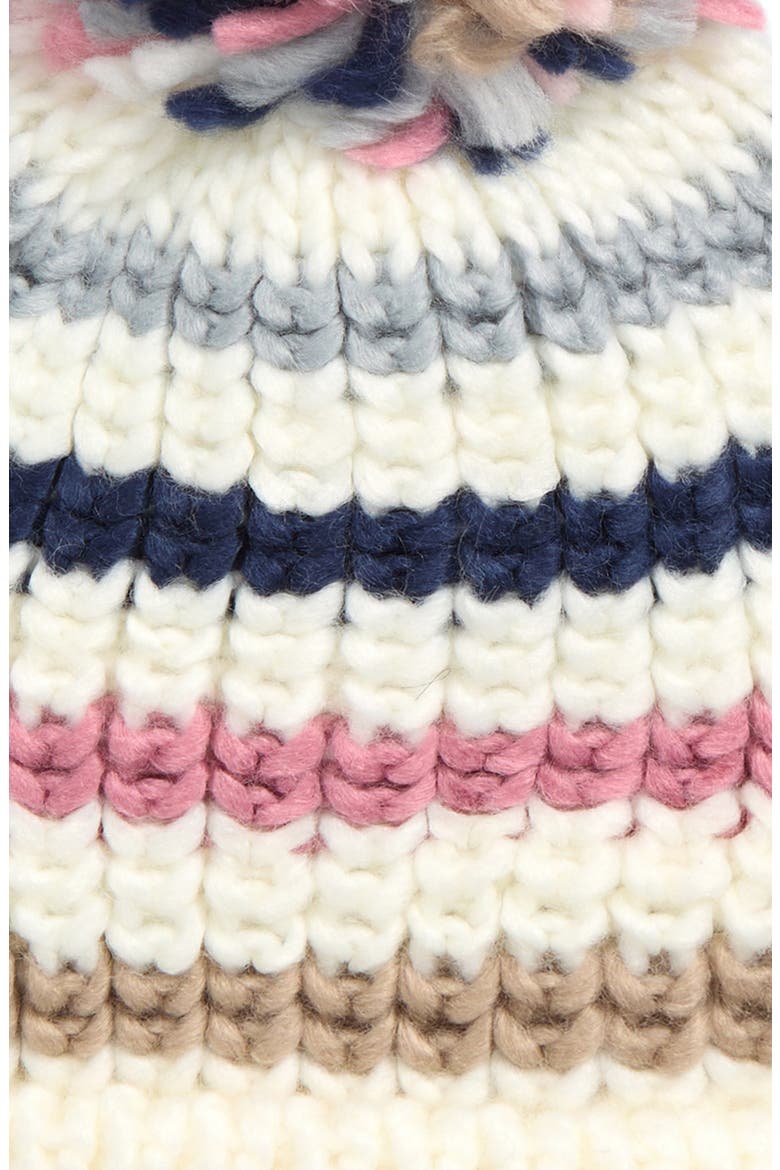 Pompom Beanie & Mittens Set, Alternate, color, DUSTY PINK