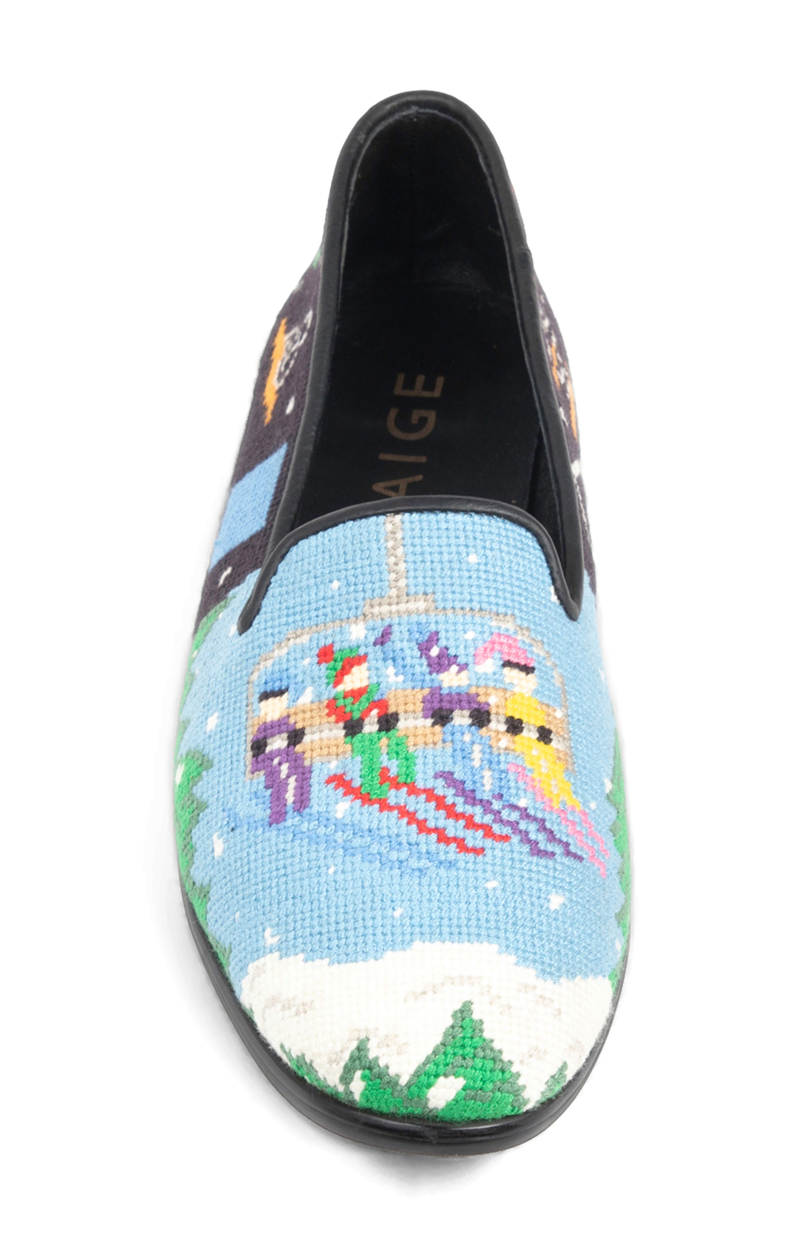 ByPaige Après Ski Needlepoint Loafer, Alternate, color, Evergreen