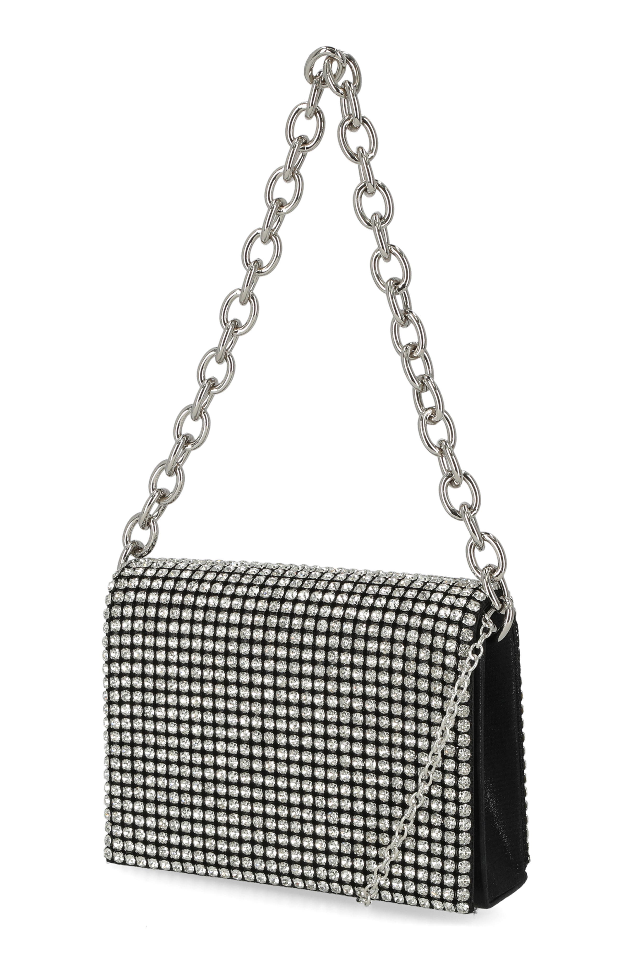 Jessica McClintock Crystal Embellished Shoulder Bag