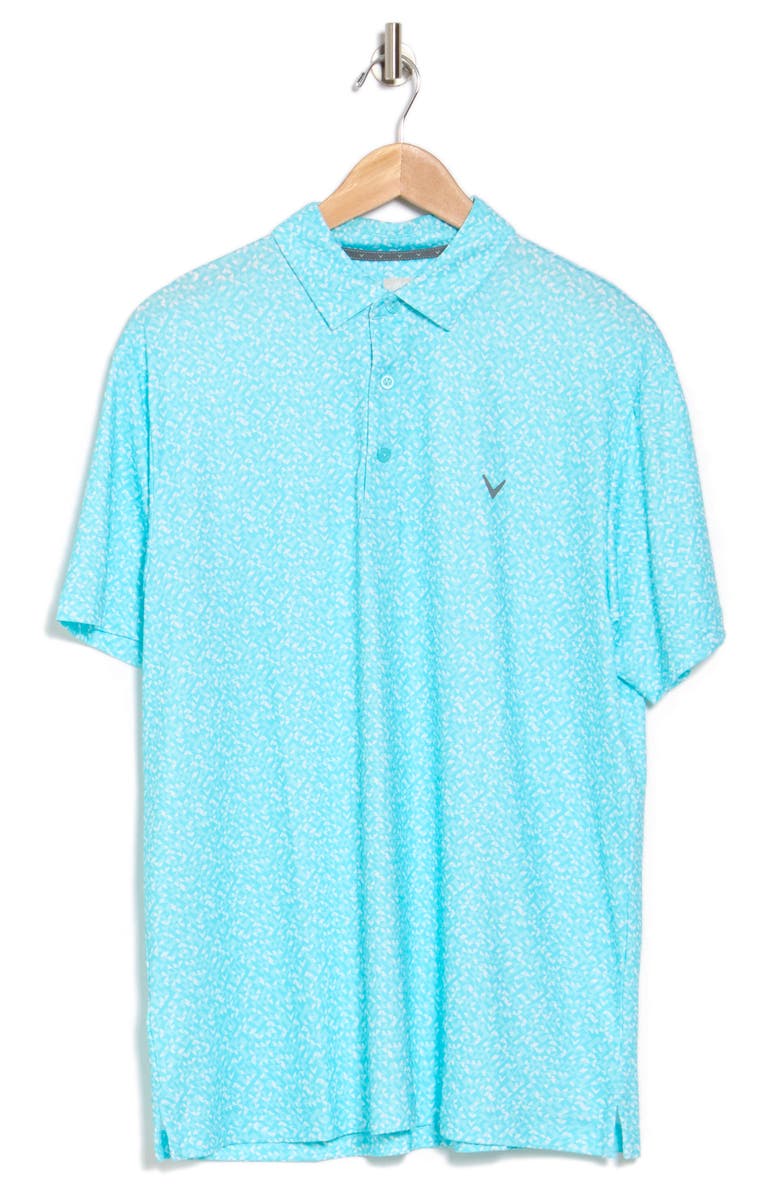 Callaway Linear Chevron Golf Polo, Alternate, color, Blue Radiance