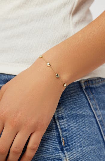 Lani Puffy Heart Station Bracelet