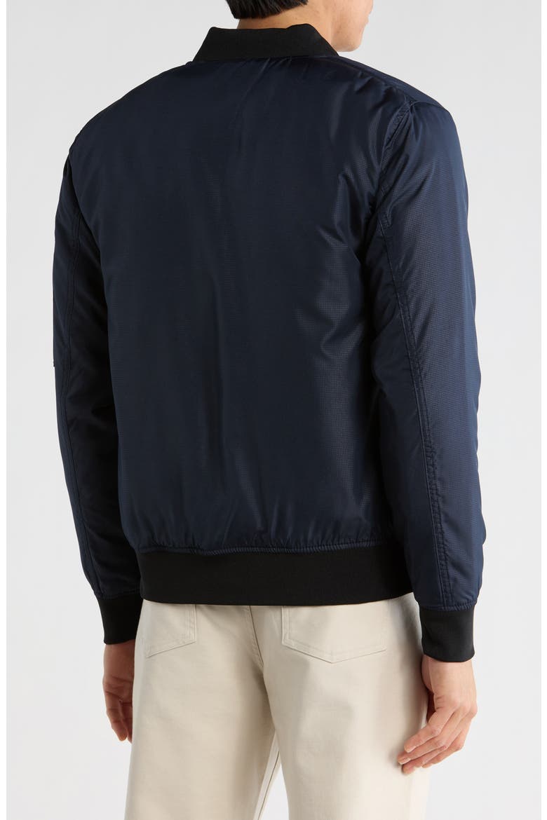 Padded Printed Bomber Jacket, Alternate, color, NAVY