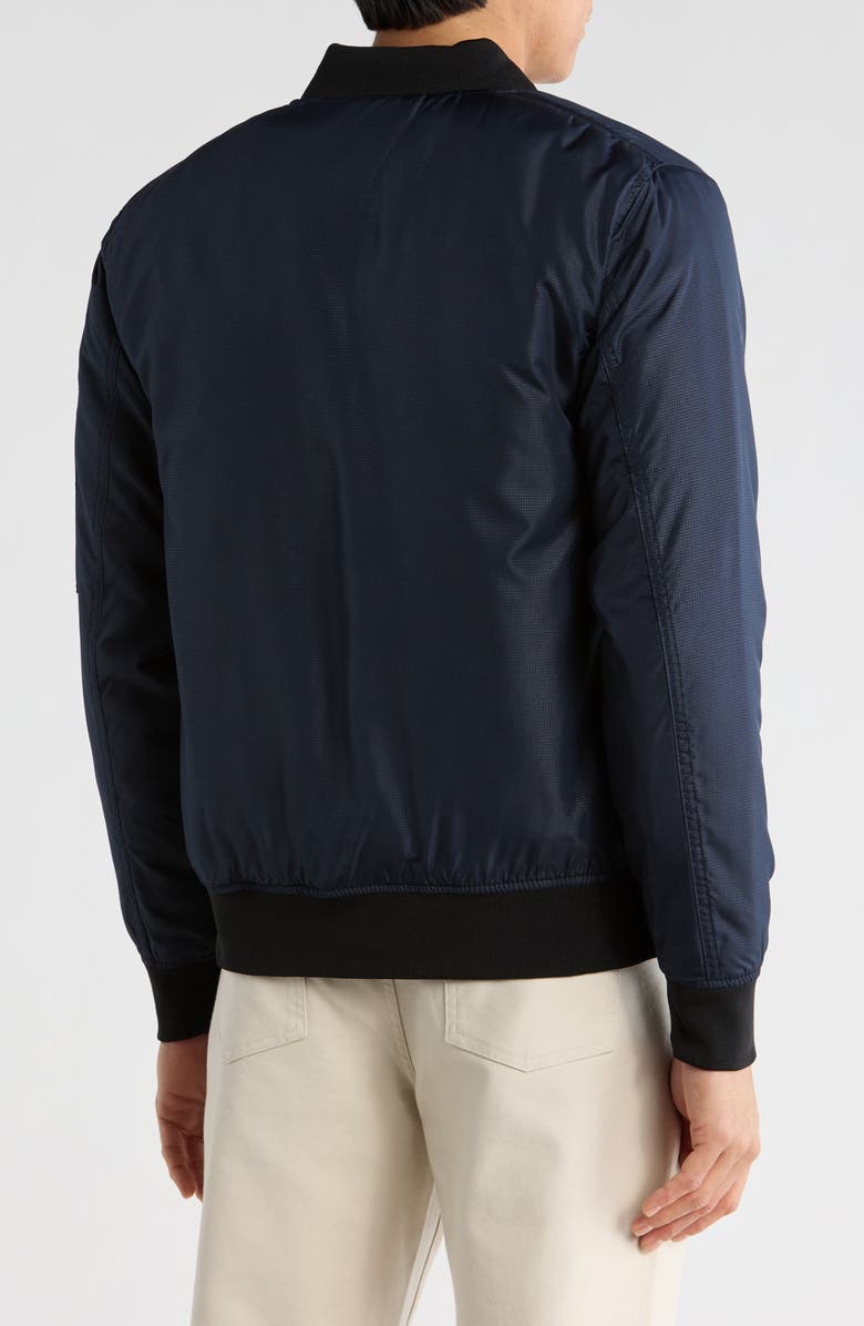 CARBON + CRAFT Padded Printed Bomber Jacket, Alternate, color, Navy