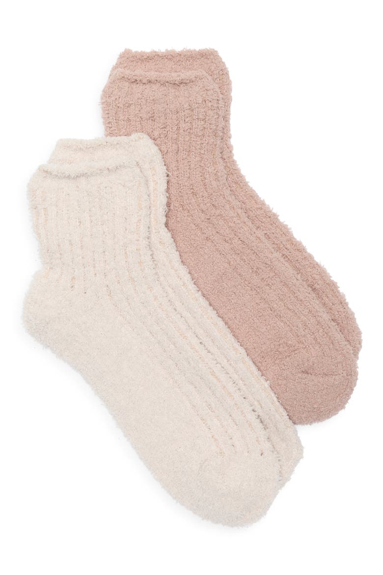 CozyChic™ Assorted 2-Pack Tennis Ankle Socks, Alternate, color, BISQUE/ WILLOW