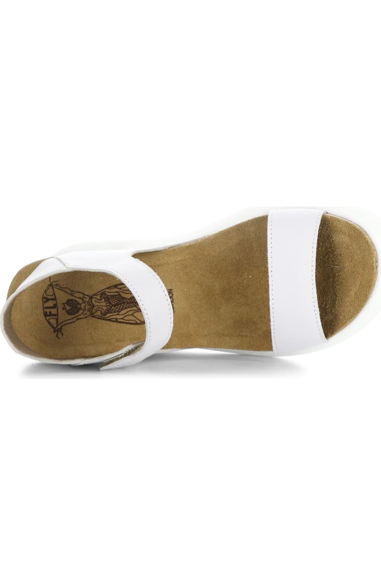 Fly London Gogo Platform Wedge Sandal, Alternate, color, 004 White Mousse