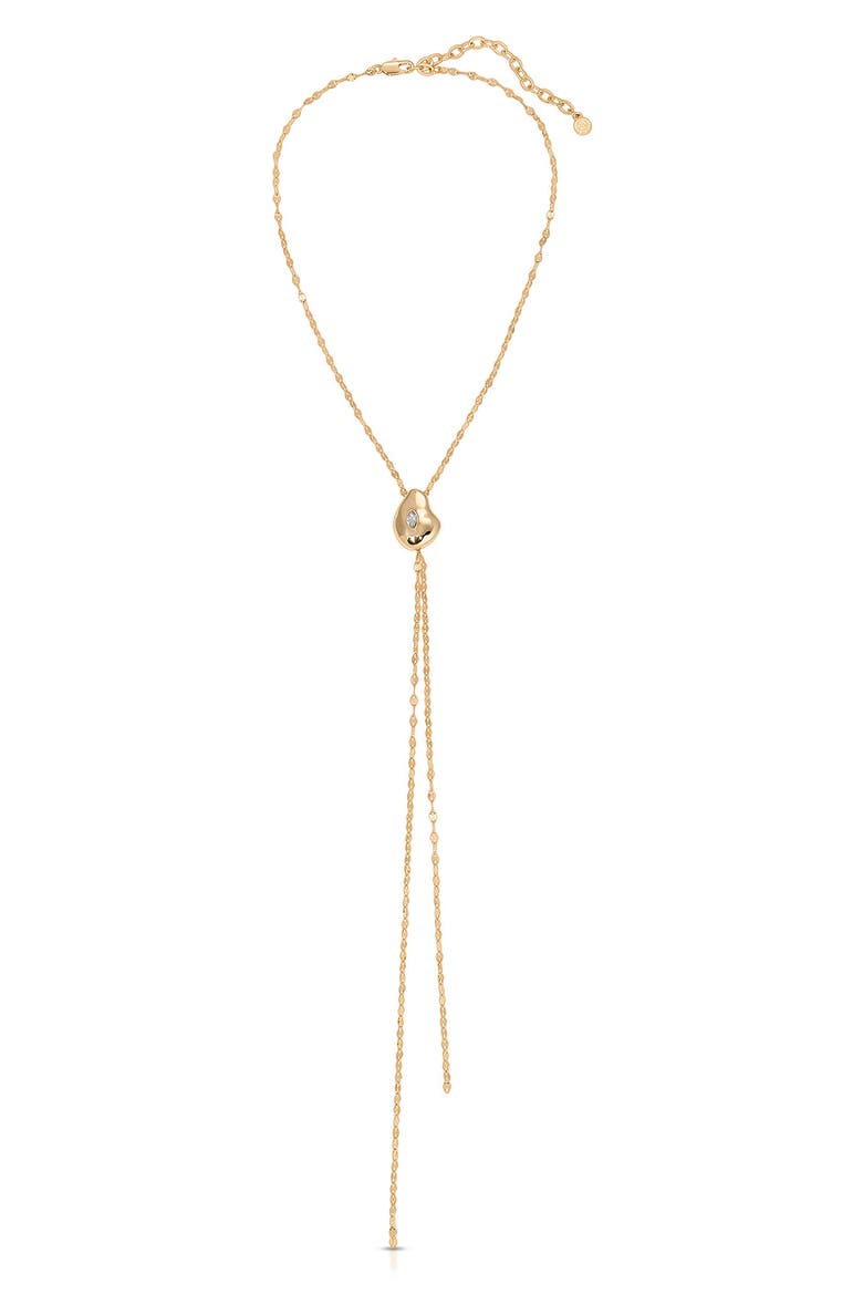 Marquise Muse Bolo Necklace, Main, color, CLEAR