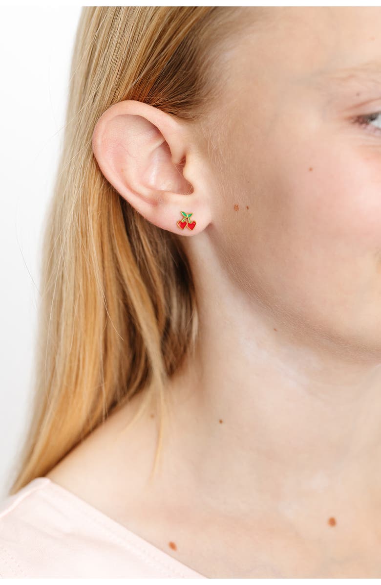 Pip Pop Cherries Stud Earrings, Alternate, color, Red