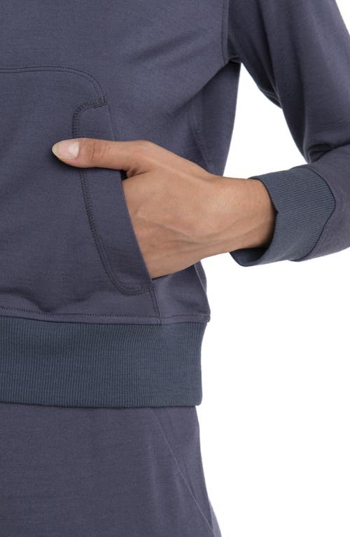 Icebreaker Crush Rib Trim Hoodie In Graphite