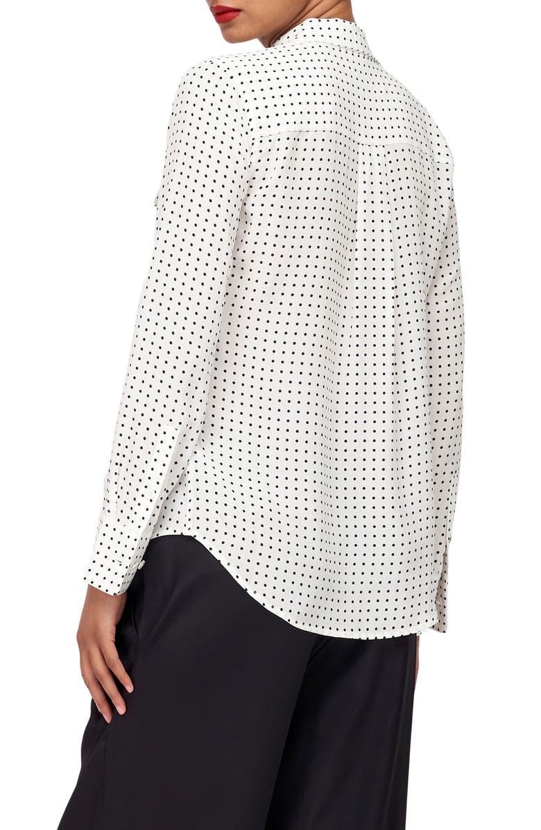 Equipment Slim Fit Signature Dot Print Silk Button-Up Blouse, Alternate, color,