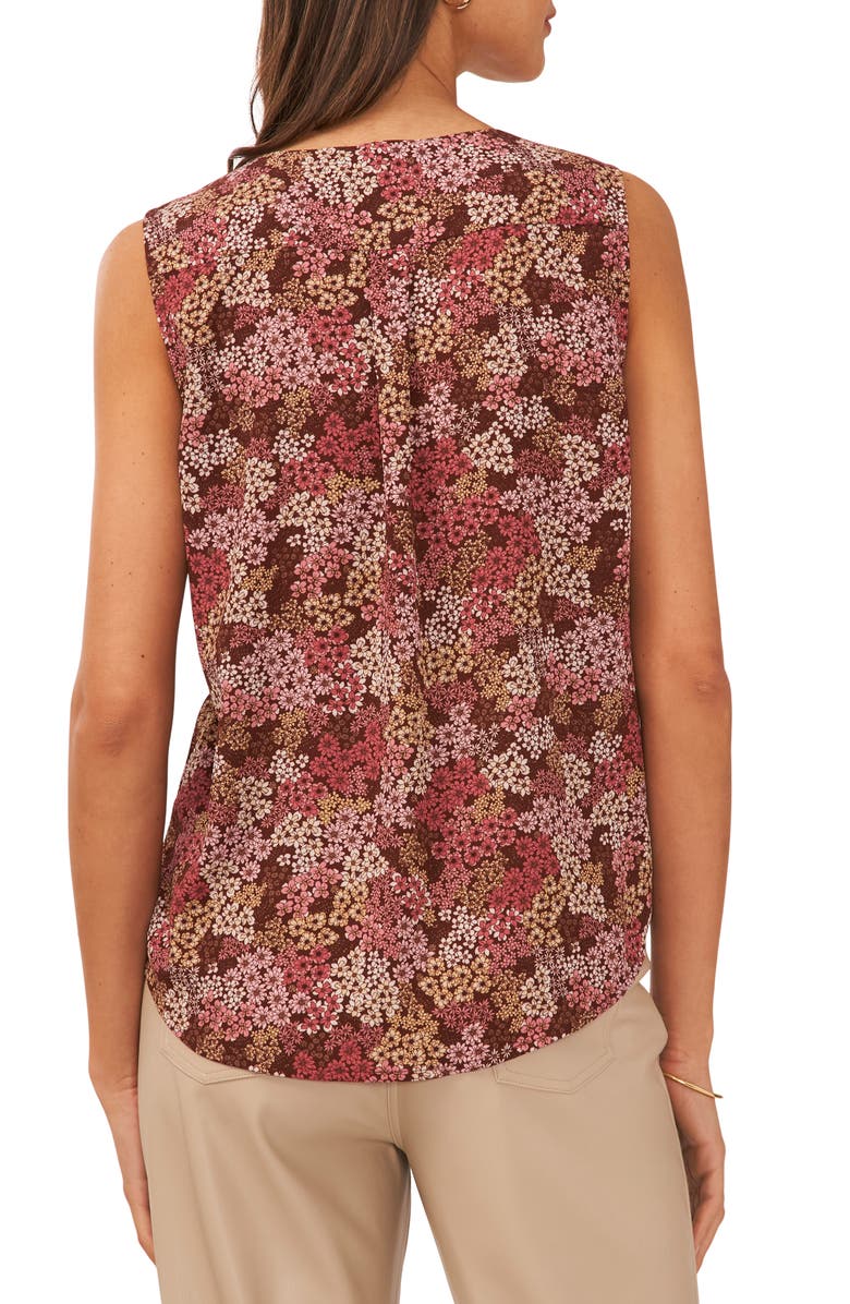 Halogen<sup>®</sup> Floral Print Surplice Sleeveless Blouse, Alternate, color, 