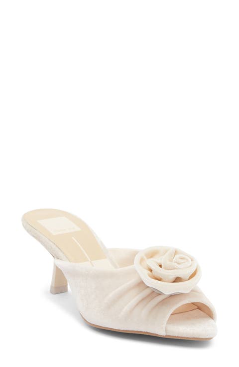 Cloris Rosette Peep Toe Mule (Women)