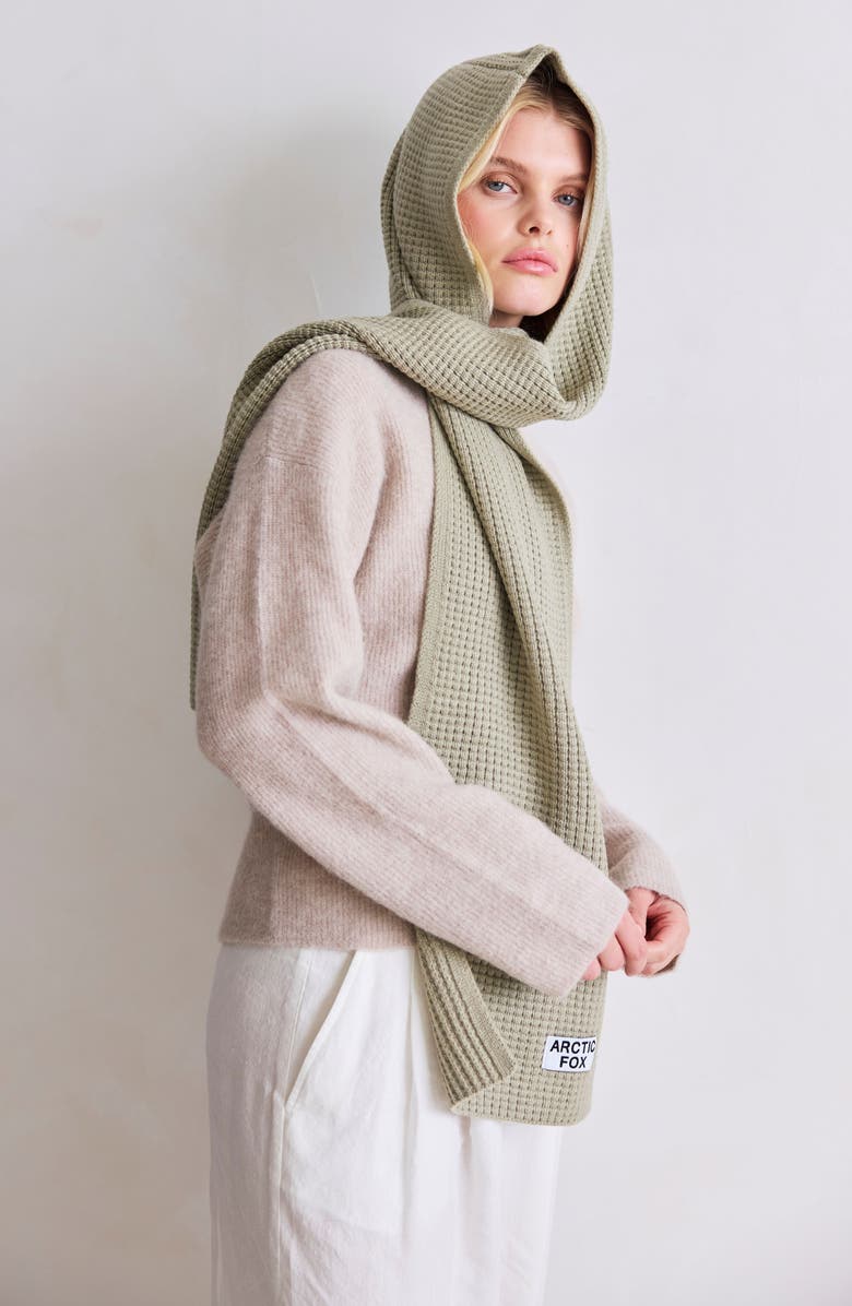 Arctic Fox & Co The Recycled Bottle Hooded Scarf, Alternate, color, Arctic Grey