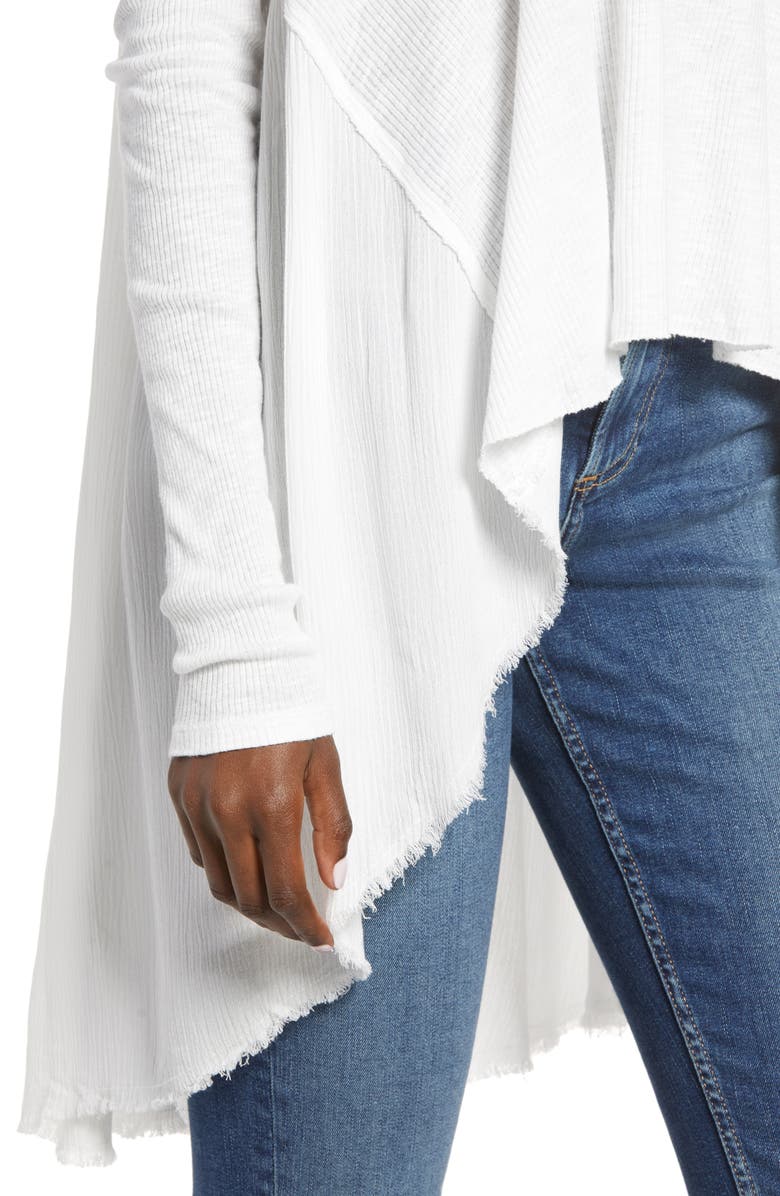 Free People TT Special Waffle Knit High/Low Top, Alternate, color, 