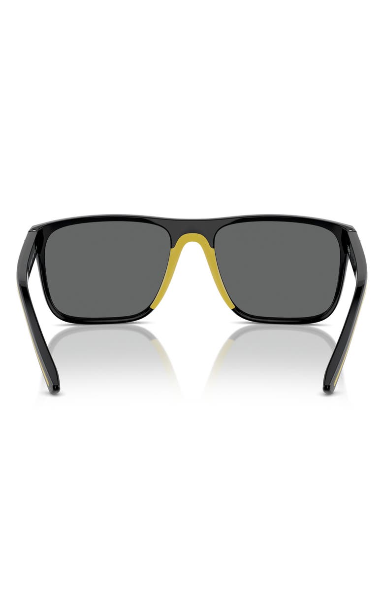 Scuderia Ferrari 59mm Square Sunglasses, Alternate, color, Black
