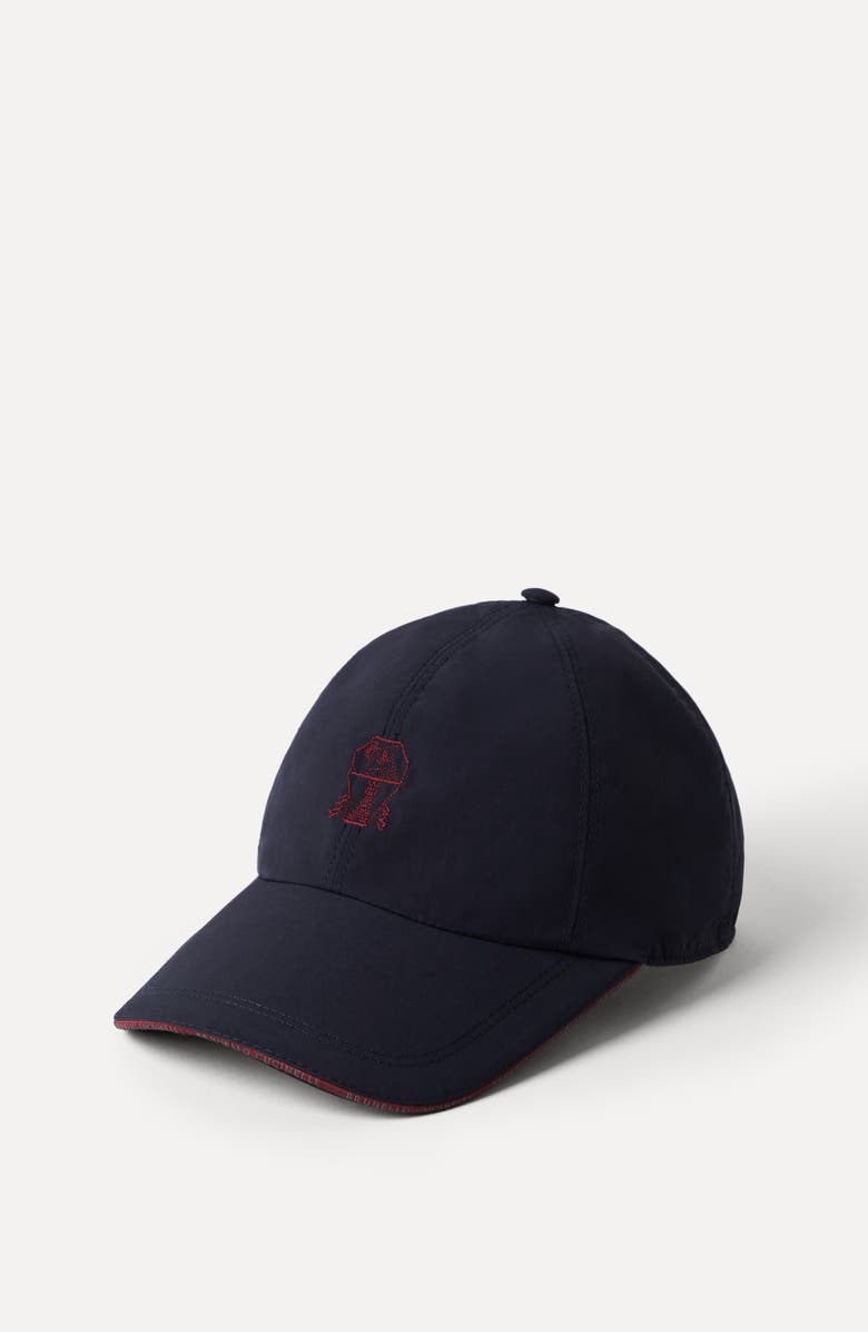 Brunello Cucinelli Baseball cap with embroidery, Alternate, color, Blue