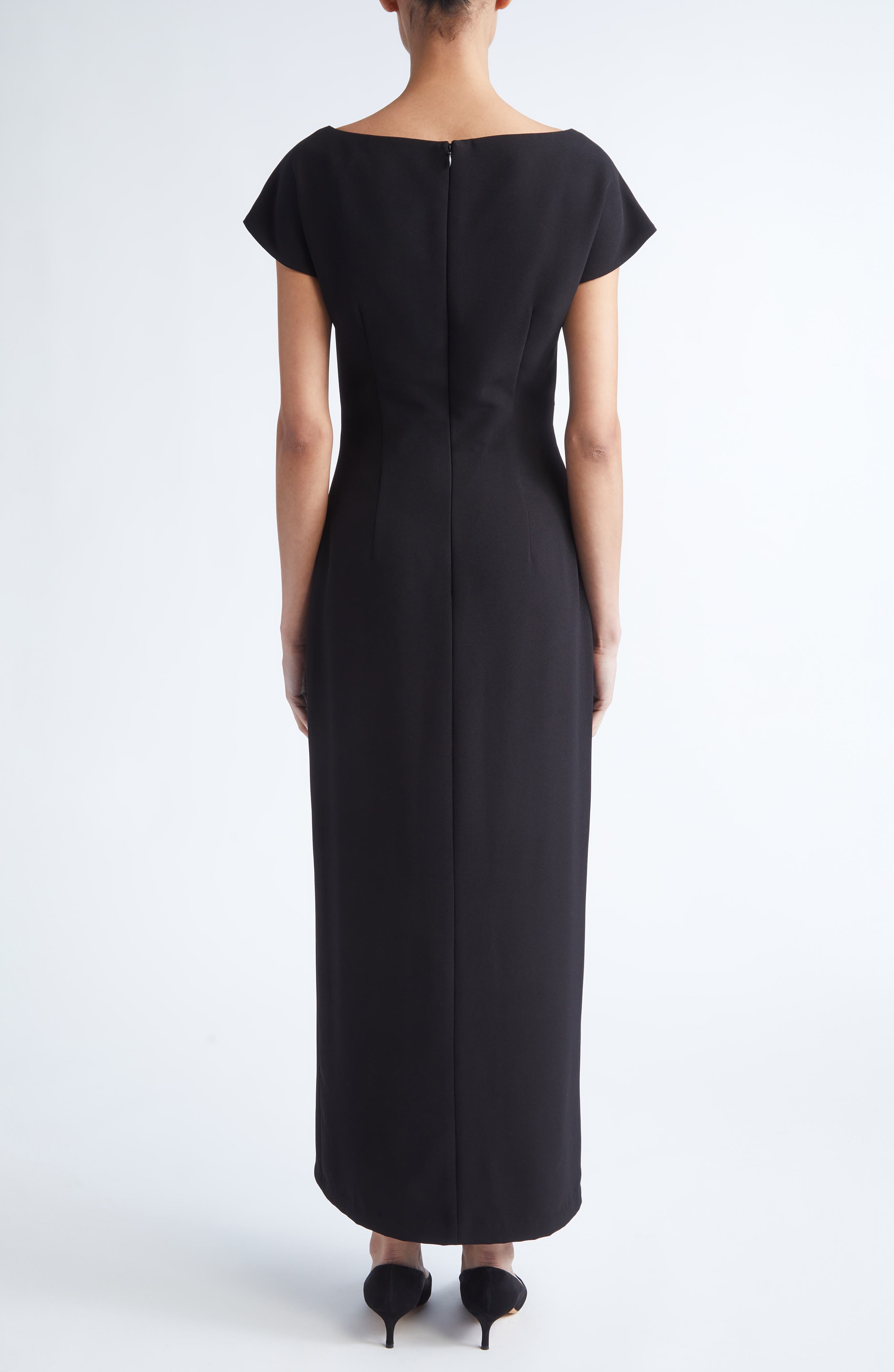 Cascade Stretch Crepe Dress - image 2
