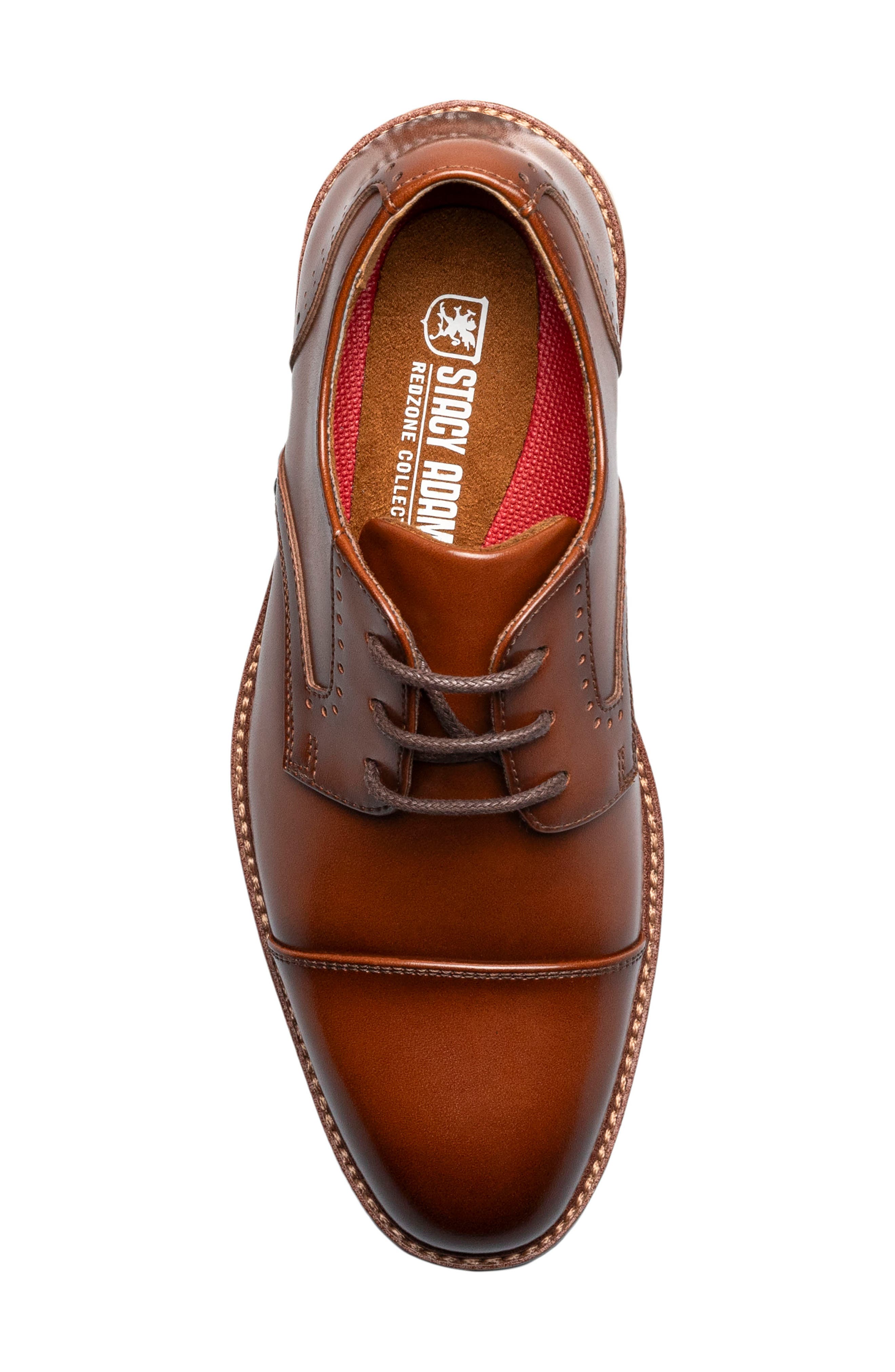 Stacy Adams Kids' Wesbridge Cap Toe Derby, Alternate, color, Cognac