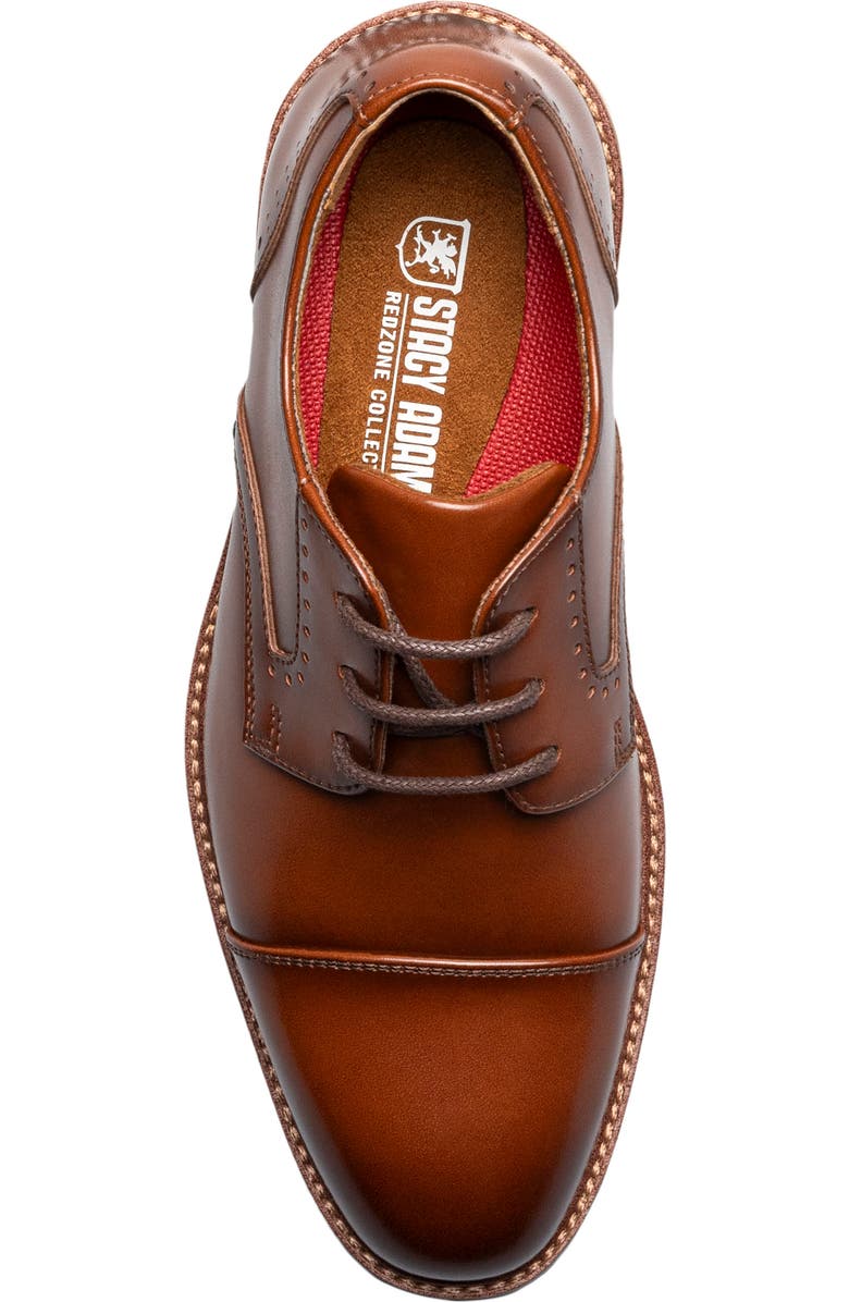 Stacy Adams Kids' Wesbridge Cap Toe Derby, Alternate, color, Cognac