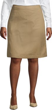 Lands' End School Uniform Plus Size Blend Chino Skort Top of Knee