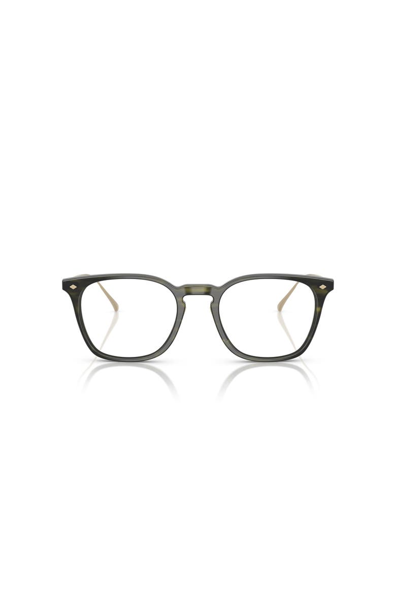 Giorgio Armani 51mm Rectangle optical glasses, Alternate, color, Green