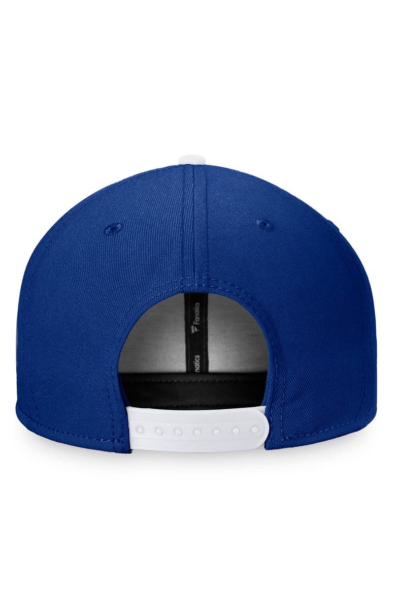 FANATICS Men's Fanatics Branded Blue/White Toronto Maple Leafs Fundamental Colorblocked Snapback Hat, Alternate, color, 