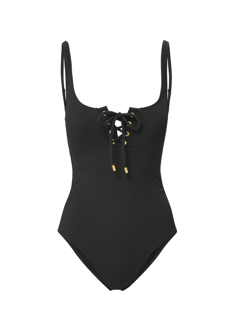 Taylor Lace-Up Underwire One-Piece Swimsuit