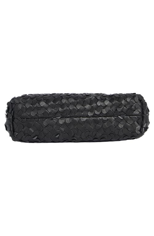 Sam Edelman Bianka Woven Leather Frame Clutch In Black