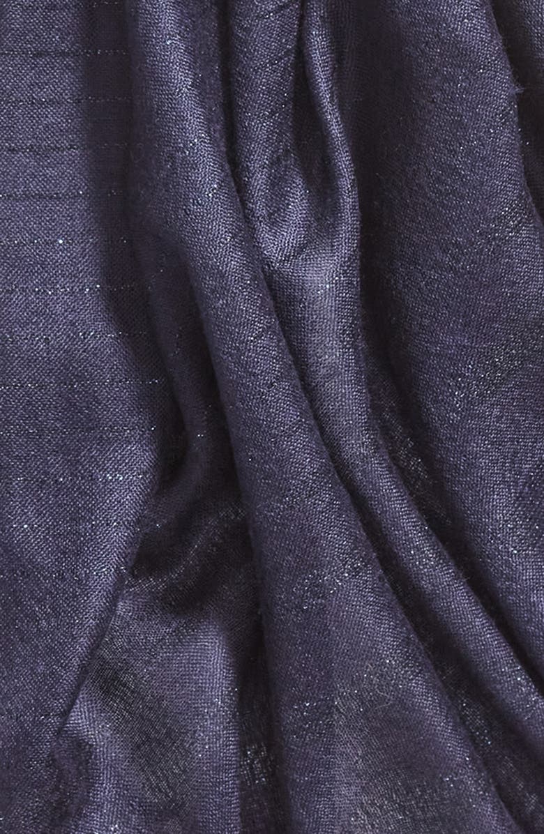 Nordstrom Cashmere & Silk Metallic Eyelash Scarf, Alternate, color, Navy Evening