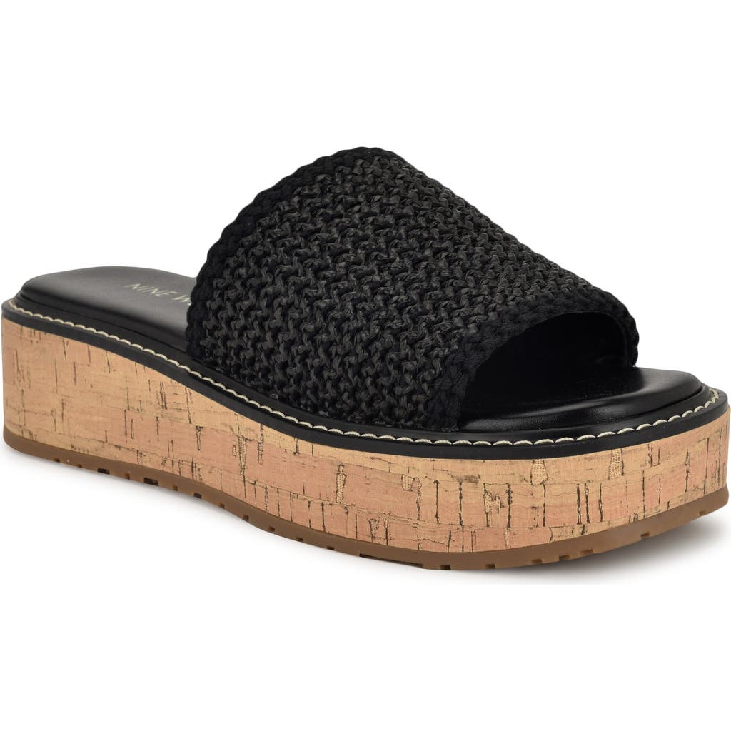 NINE WEST NINE WEST KELLER PLATFORM SLIDE SANDAL