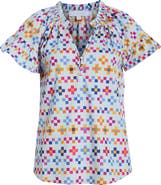 SUGARLIPS Kessa Geo Macy Ruffle Cotton Top