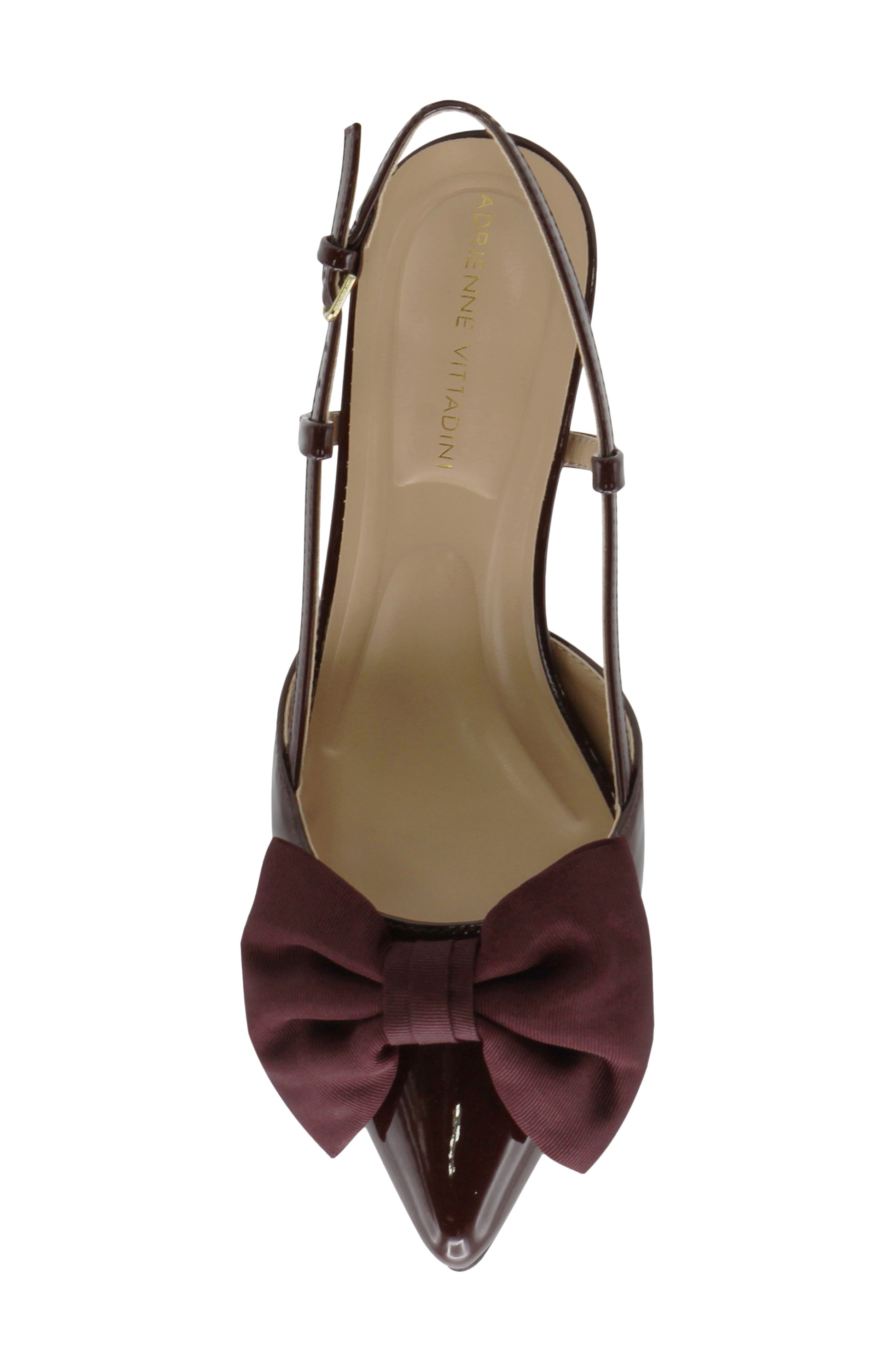 Sanger Faux Leather Slingback Pump, Alternate, color, DK BRN PAT