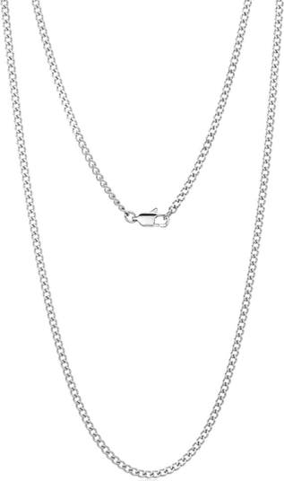 Men's Water Resistant Cuban Chain Link Necklace
