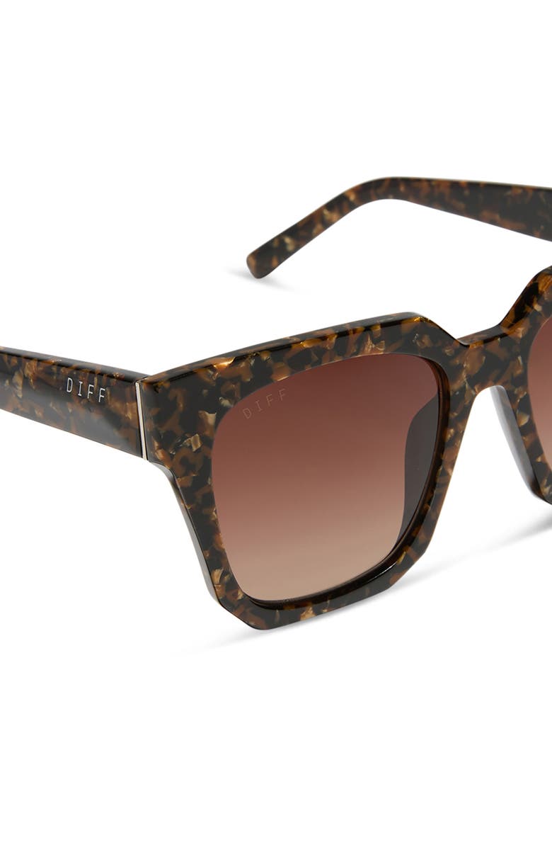 DIFF Ariana 54mm Gradient Square Sunglasses, Alternate, color, Glitter Tortoise / Brown