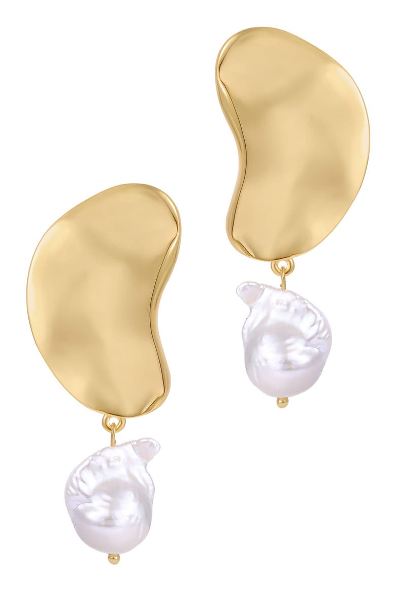 Freshwater Pearl Drop Earrings, Main, color, WHITE