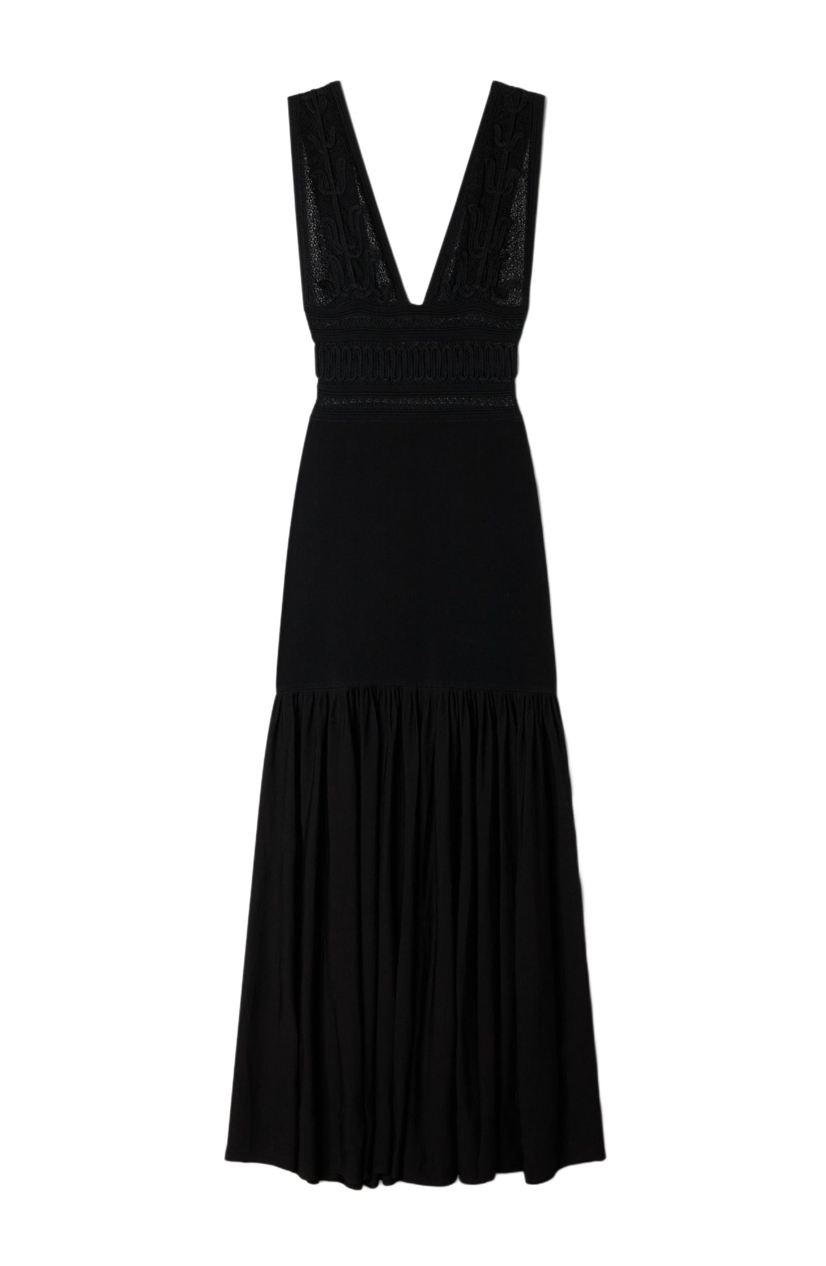ruffled knit dress Ruffle Hem Knit Midi Dress-Light Taupe L
