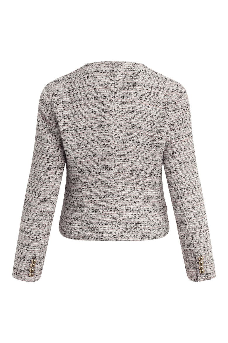 Embellished Crop Jacket, Alternate, color, PINK TWEED