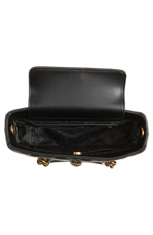 Kurt Geiger London Square Kensington Quilted Leather Top Handle Bag In Black