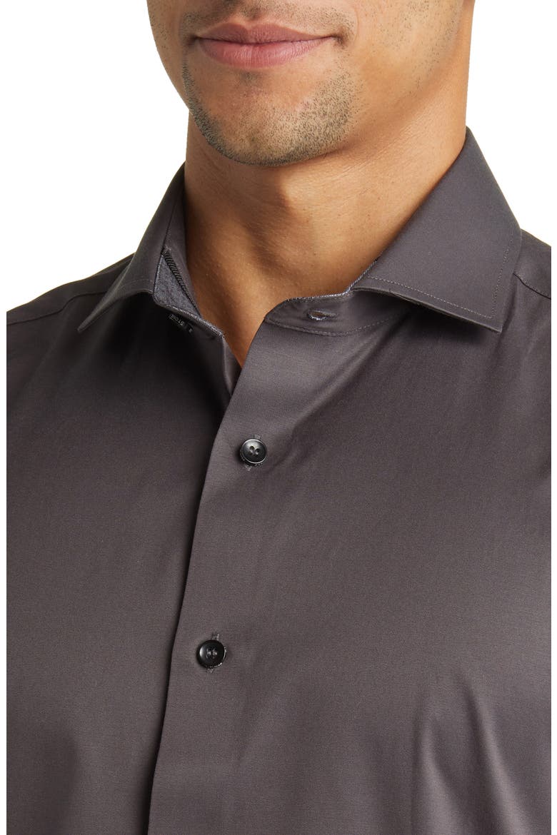 DRYTOUCH® Performance Sateen Button-Up Shirt, Alternate, color, CHARCOAL