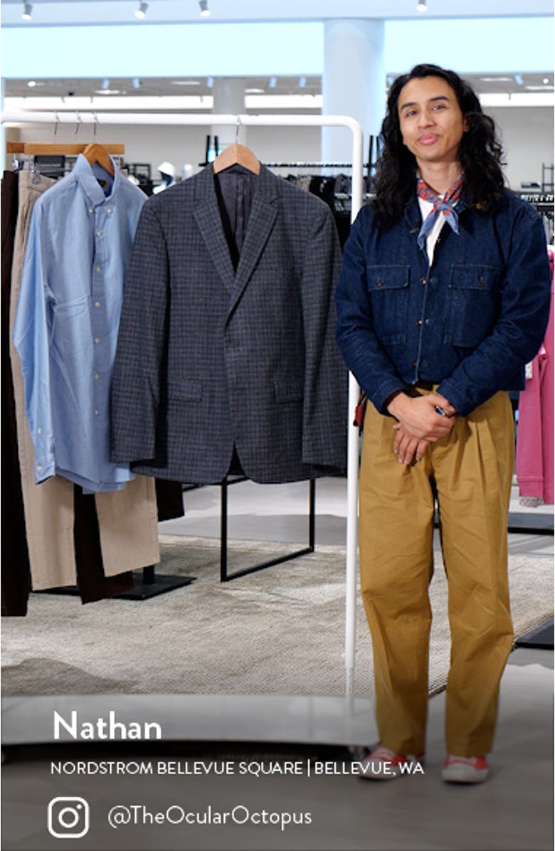 Plaid Wool & Silk Blend Sport Coat, sales video thumbnail