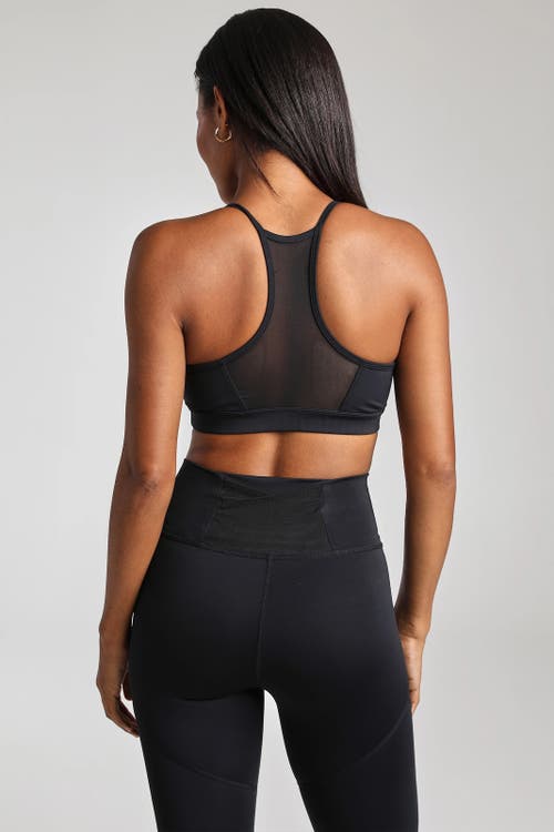 Shop Losano V Neck Mesh Panel Bra In Black