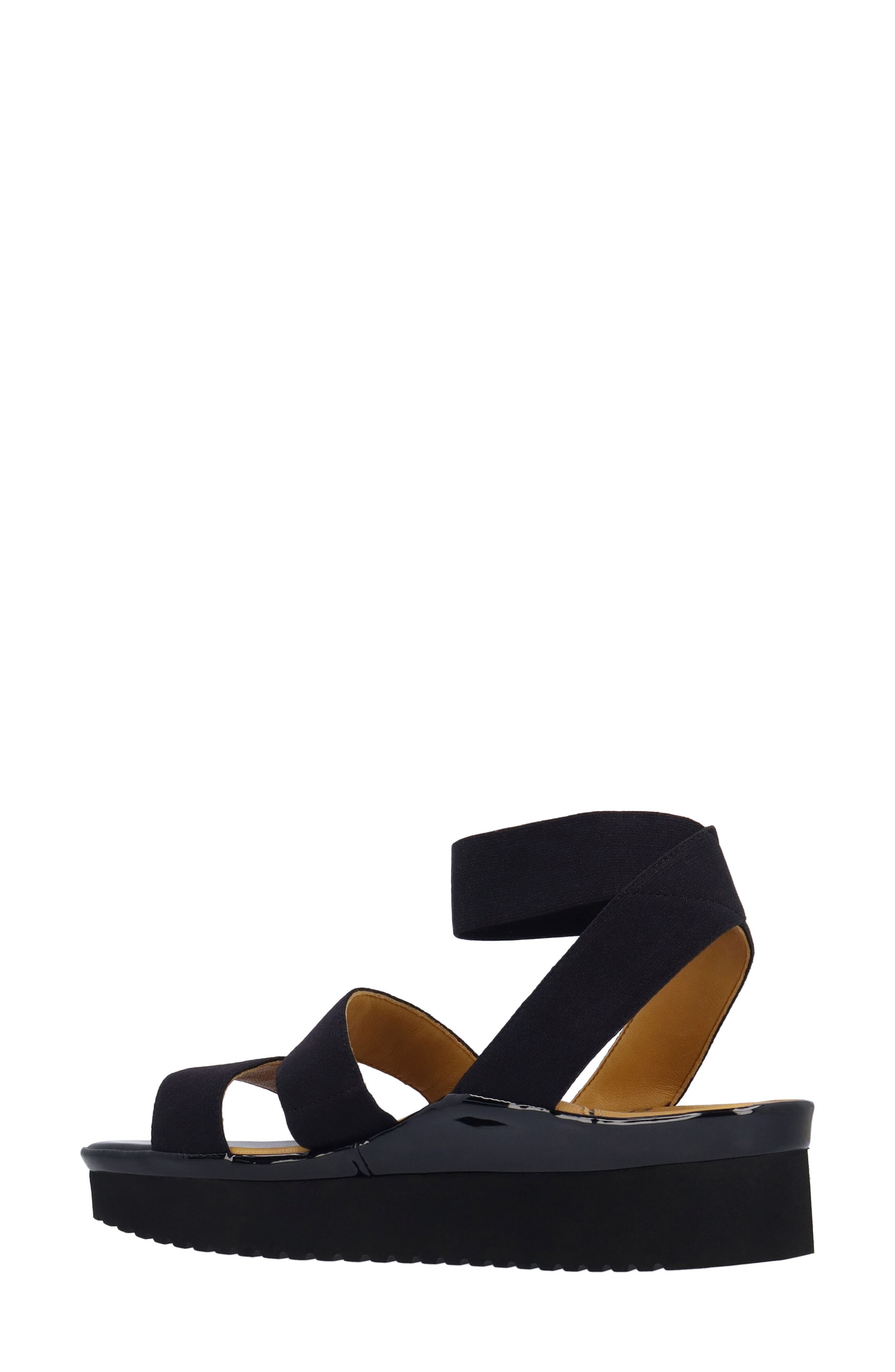 L'Amour des Pieds Avaleena Ankle Strap Sandal, Alternate, color, Black