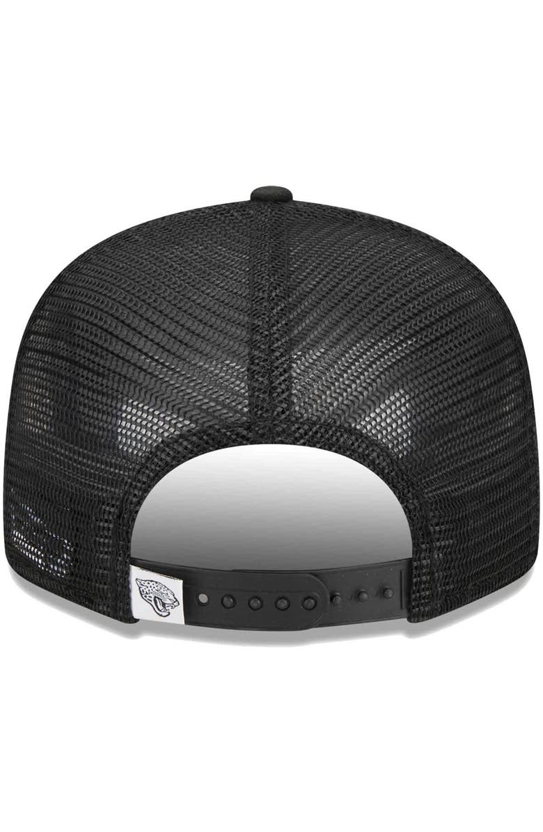 New Era Men's New Era Black Jacksonville Jaguars Main Trucker 9FIFTY Snapback Hat, Alternate, color, Black