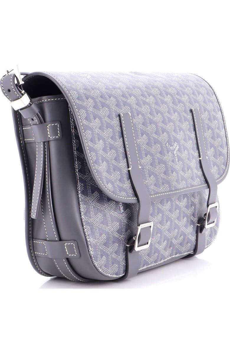 Pre-Owned Goyard Belvedere Messenger Bag Coated Canvas MM, Alternate, color, Gray