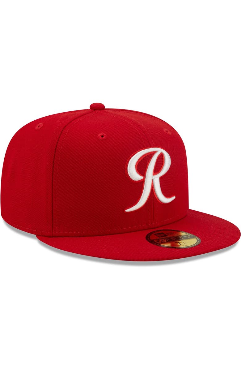 New Era Men's New Era Red Tacoma Rainiers Authentic Collection 59FIFTY Fitted Hat, Alternate, color, 