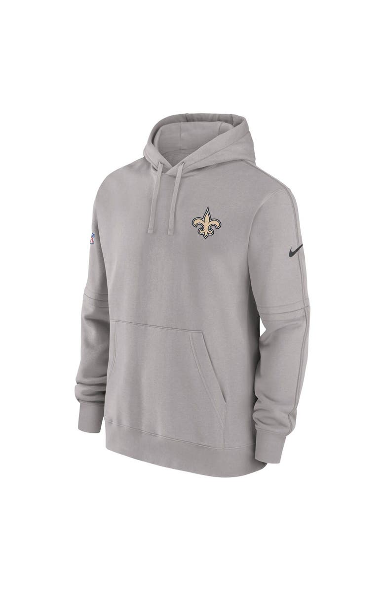 Nike Men's Nike Gray New Orleans Saints Sideline Club Fleece Pullover Hoodie, Alternate, color, Gray