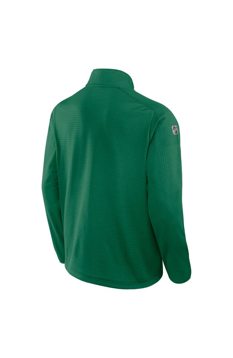 FANATICS Men's Fanatics Kelly Green Dallas Stars Authentic Pro Rink Quarter-Zip Top, Alternate, color,