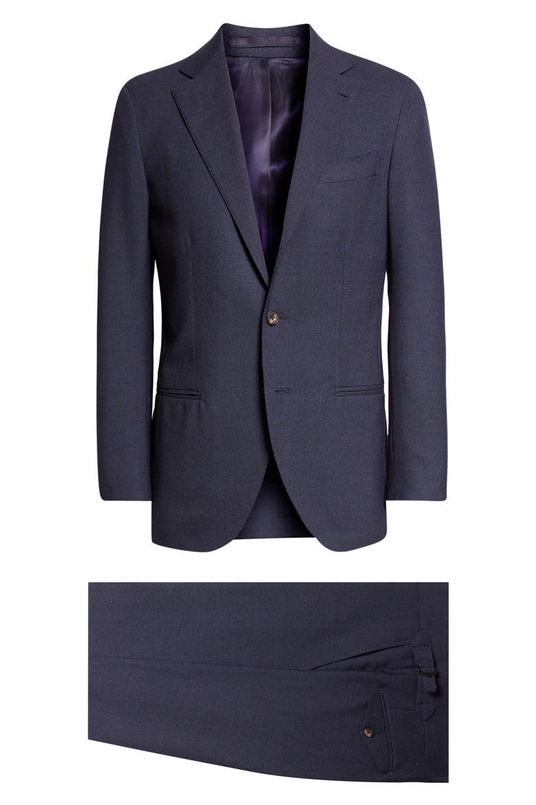 Waverly Indigo High Twist Virgin Wool Suit, Alternate, color, SLATE BLUE