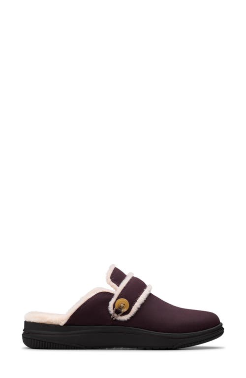 Clarks ® Breeze Cross Faux Shearling Lined Mule In Purple