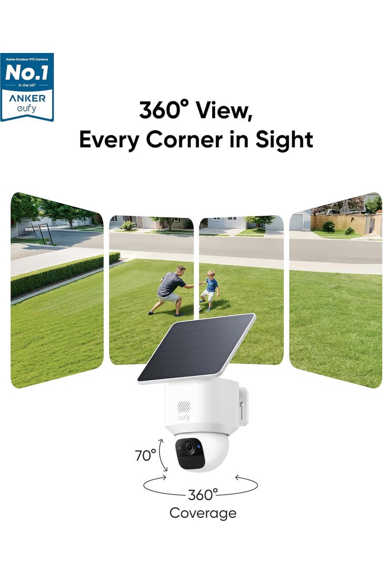 Security SoloCam E30, 2K Solar Security Camera, Alternate, color, White